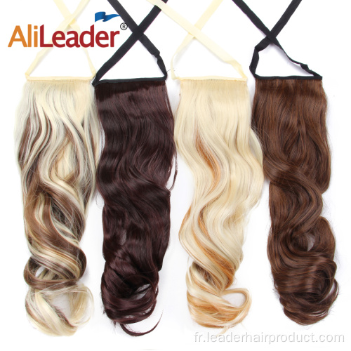 Loose Wave Ombre Cheveux Synthétiques Queue De Cheval Clip-In Postiche